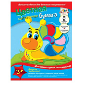 Бумага мел. А4 16 цв. 16 л. "Улитка"