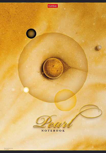Тетрадь А4 80 л. лин. "Pearl" на скобе 3 диз. в блоке  мат ламин,тиснение