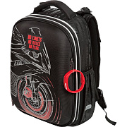 Рюкзак школьный "deVENTE. Choice. Moto" жесткий 38x28x16 см (17 л) вес 1000 г, 1 отд. на молнии с разделителями для учебников, 1 отделение с органайзером, 2 боковых кармана сеткой на резинке, эргономичная формоустойчивая вентилируемая спинка и мягкие
