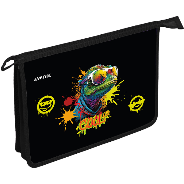 Папка для труда А4 "deVENTE. Cool Lizard"(337x243x80 мм) с текст. расширением 8см, молния сверху