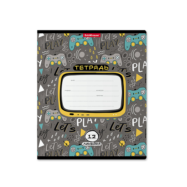 Тетрадь 12 л. лин. "Gamepad" MIX-PACK ErichKrause® 