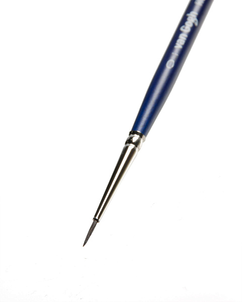 Кисть для акварели VanGogh 121 белка сибирская круглая ручка короткая №0