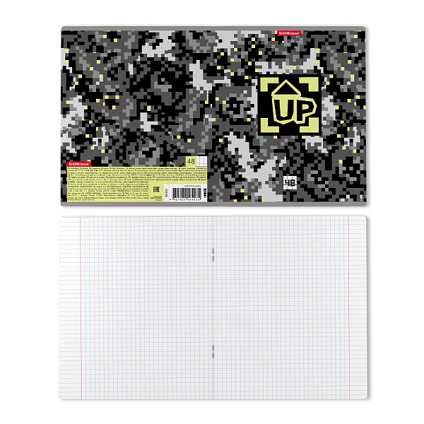Тетрадь 48 л. кл. ErichKrause "Pixel Game" выборочный УФ-лак_MIX-PACK