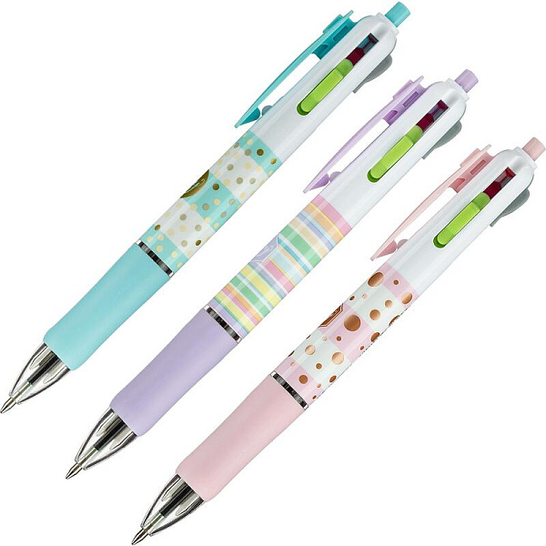 Ручка 4 цв. шариковая автомат. 0,7 мм M&G манж, асс ABP803R5040796C