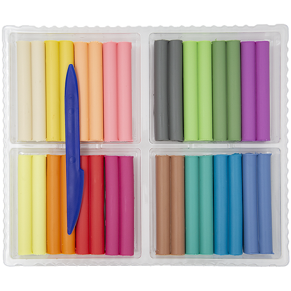 Пластилин 16 цв. Луч восковой "Фантазия", пастельный, 