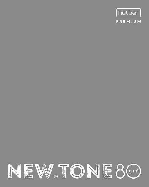 Тетрадь 80 л. кл. NEWtone PASTEL Серый жемчуг 80г/кв.м мел.картон глянц. ламин. "Premium" 