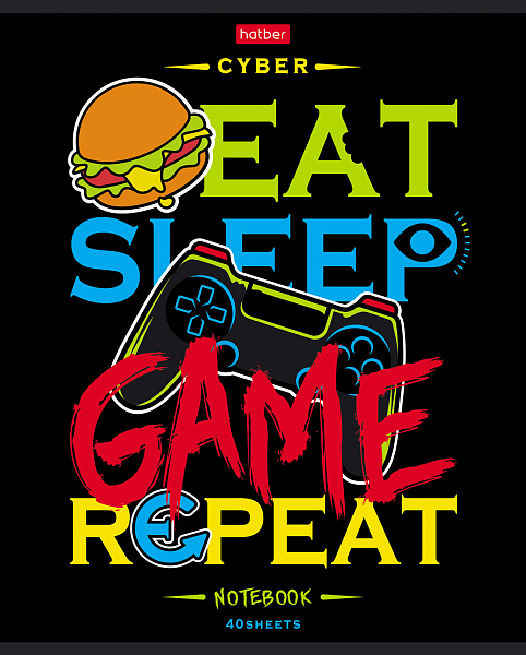 Тетрадь 40 л. лин. "Геймер", 65г/кв.м