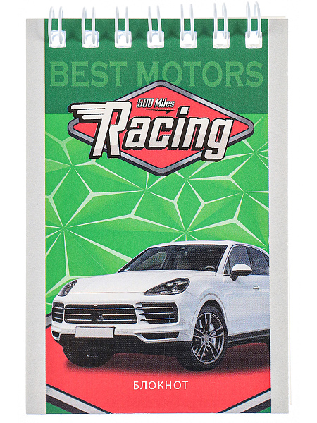 Блокнот А7 40 л. кл. на гребне "ВНЕДОРОЖНИКИ" обл.-мел.картон,бл-офс, TМ"Profit"