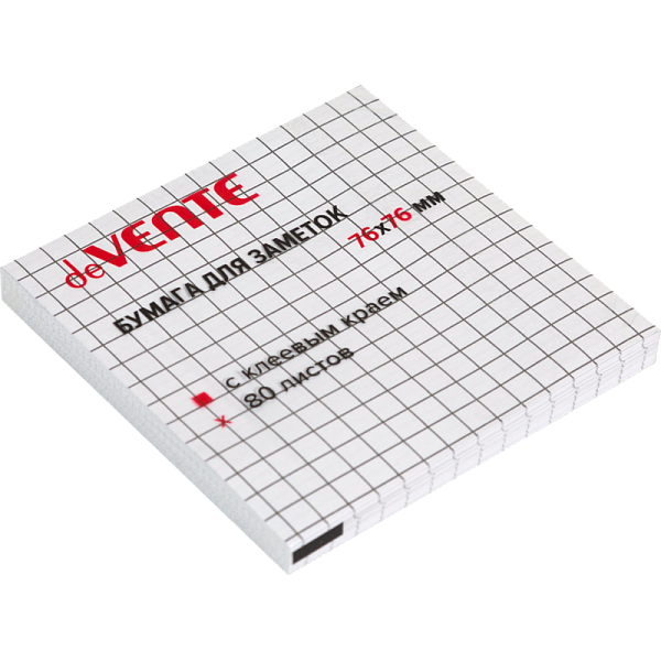 Бумага на л/п  76*76 80л. "deVENTE" белая в клетку 75 г/м², офсет