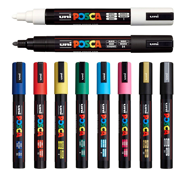 Маркер акрил. POSCA PC-3M кораллово-розовый, 0.9 - 1.3мм, пулевидныйнаконечник