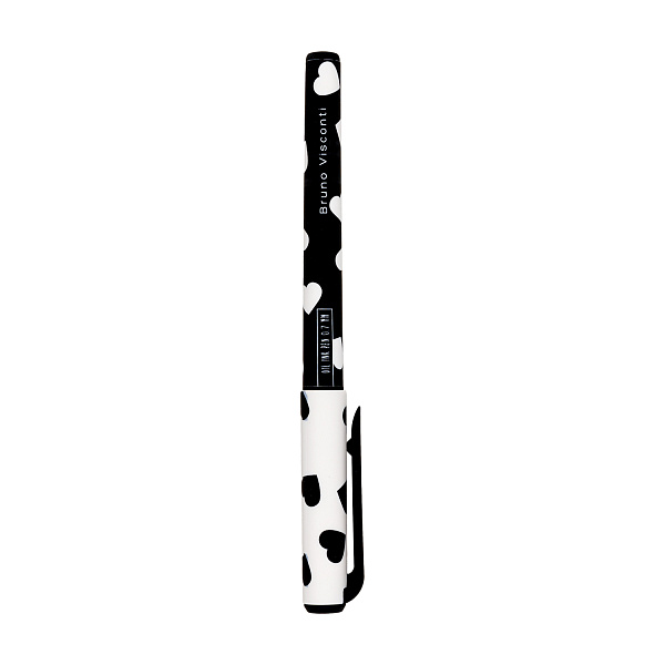 Ручка шариковая 0,7 мм "PrimeWrite. Black&White" С ЧЕРНИЛАМИ НА МАСЛЯНОЙ ОСНОВЕ, СИНЯЯ 2 ВИДА