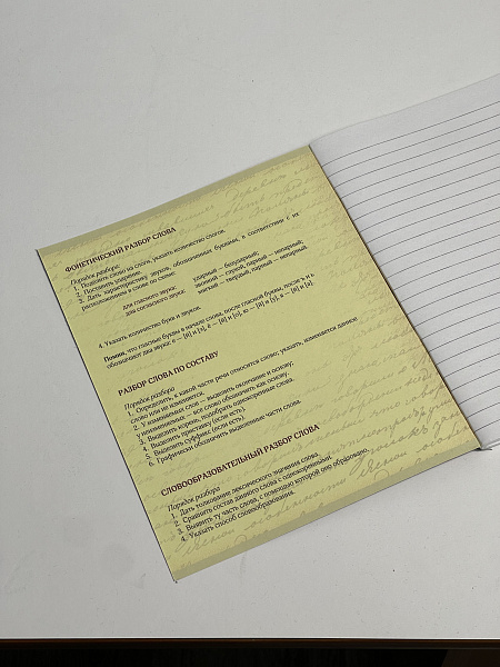 Тетрадь предметная 48 листов "Ассоциации"  Русский язык, со справочным материалом, обложка мелованный картон, блок офсет