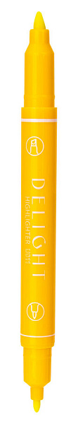 Маркер-текстовыделитель 1-4 мм Deli двойной пиш. наконечник желтый