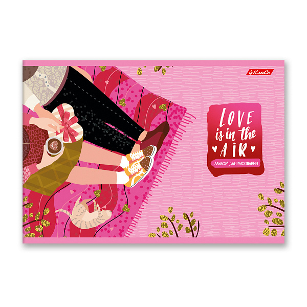 Альбом д/рис. 48 л. "Время любви" 100 г/м2 A4 29 х 20.5 см на скобе 000264  "Светоч" 