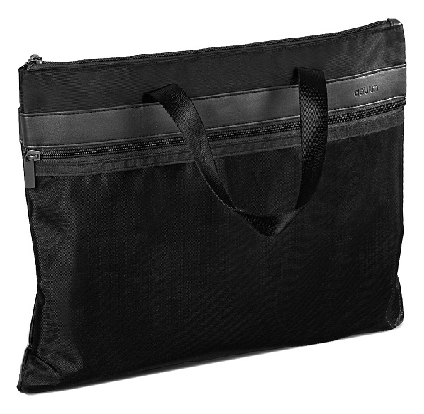Портфель Deli  29x38x3см ткань черный