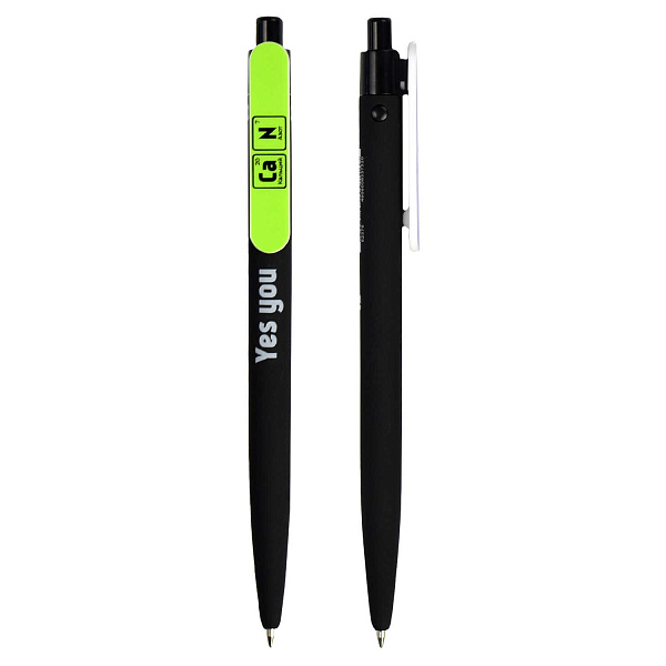 Ручка шариковая автомат. "ФРАЗЫ С ХАРАКТЕРОМ" (ПВХ тубус, 30 шт., ассорти, механизм ручки: нажимной, мм, цвет корпуса: чёрный, материал корпуса: АБС-пластик, покрытие корпуса:  со