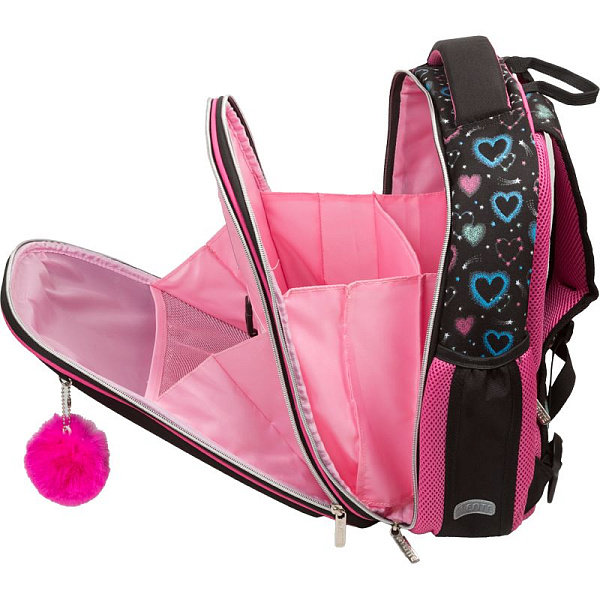 Рюкзак школьный "deVENTE. Choice Lite. Cute Husky" жесткий 38x29x17 см (17 л) вес 800 г, 1 отделение на молнии с разделителями для учебников, 1 отделение с органайзером, 2 боковых кармана сеткой на резинке, эргономичная формоустойчивая вентилируемая 