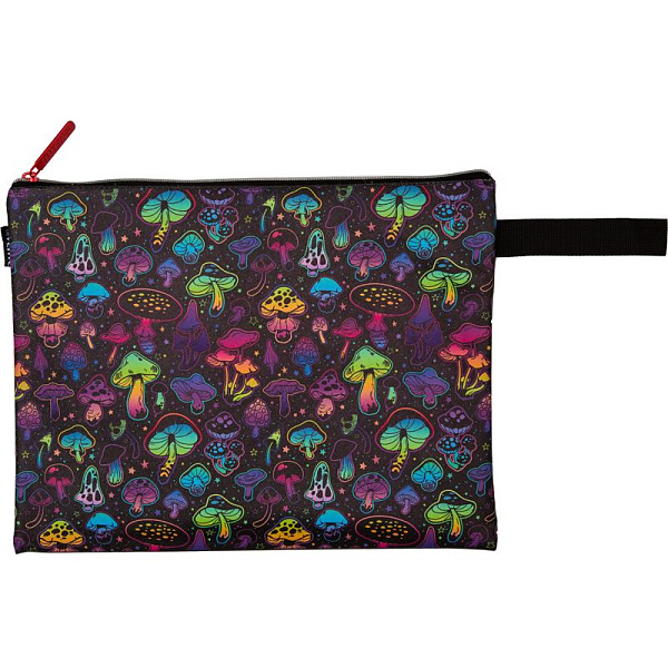 Папка для тетрадей А4 "deVENTE. Magic Mushroom" на молнии сверху, с ручкой, искусственная кожа до -40C с антивандальной фактурой, с подкладом