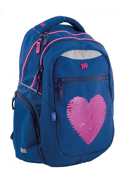 Рюкзак молодежный T-23 Shining hearT, 47*30*14