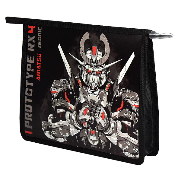 Папка для тетрадей А5 Феникс+ "РОБОТЫ (полипропилен, 23.3x20х6.5 см, 1 отд., молния, дно с расширением, УФ-печать)