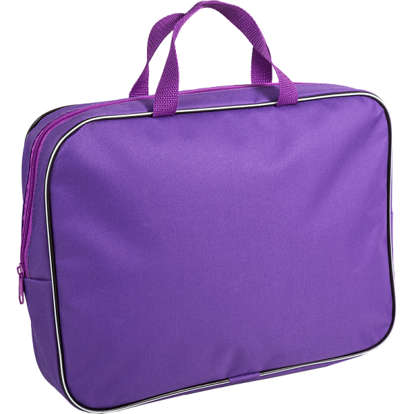 Папка менеджера широкая "deVENTE" A4 (35x27x7 см) текстильная, с текстильным расширением 7 см, на молнии сверху, с внутренним карманом, с текстильными ручками увеличенной длины 24 см, сиреневая