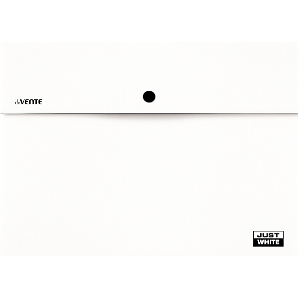 Папка-конверт на кн. А4 "deVENTE. JUST WHITE" 350 мкм, фактура "soft-touch" непрозрачная белая, A4 (320x235 мм), индивидуальная упаковка, 