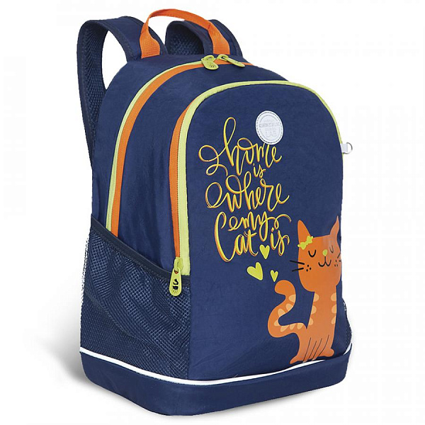 Рюкзак школьный д/дев (/3 синий)