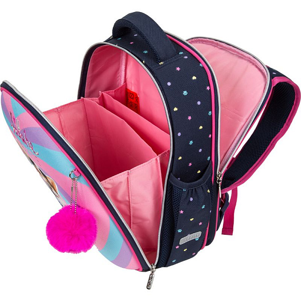 Рюкзак школьный "deVENTE. Junior. Corgi" жесткий 35x27x13 см (14 л) вес 800 г, 1 отд.на молнии,формоустойчивая спинка с двойной вентиляцией