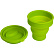 Стакан для ИЗО "deVENTE. School" силиконовый, складной, в собранном виде 80x90x80 мм, в сложенном 80x10x80 мм, с силиконовой крышкой, неоновый салатовый
