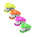 Степлер МИНИ на 20 л. 24/6-26/6 ErichKrause Compact Neon ассорти