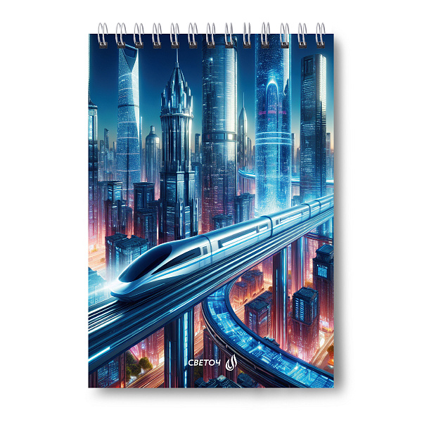 Блокнот А5 40 л. кл. на гребне "Взгляд в будущее" 01267  "Светоч"