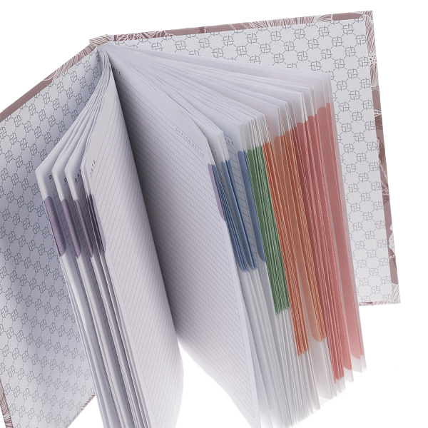 Бизнес-блокнот А5 80 л. кл. тв.переплет "Flower aesthetics" 167х216мм 5-цв. блок запечат. форзац мат.ламин.