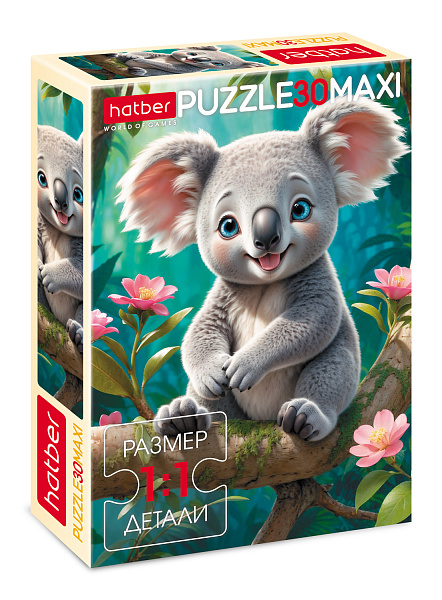 ПАЗЛЫ 30 эл. А4 210х290мм  MAXI -Маленькая коала-
