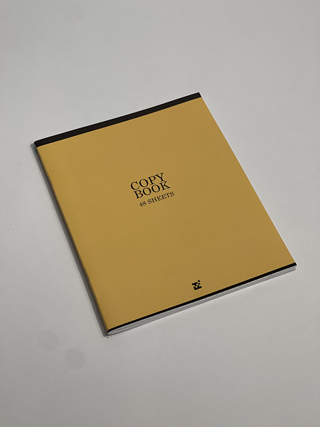 Тетрадь 48 листов, клетка, обложка мелованный картон, блок офсет, желтая