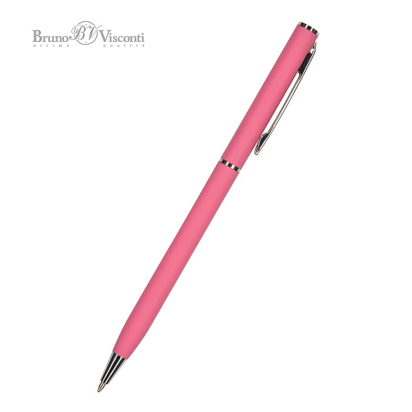 Ручка "PALERMO" в метал. футляре 0,7 ММ, СИНЯЯ (коралловый корпус, футляр черный)