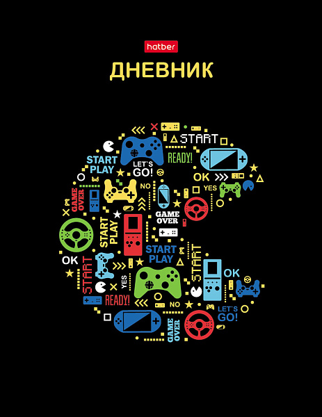 Дневник 1-11 кл. 40 л. тв.переплет "Pac-Man" мат.ламин, выб УФ лак