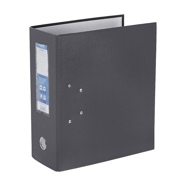 Папка-регистратор 125 мм "Expert Complete" Classic A4 PVC арочный механ. лён серый