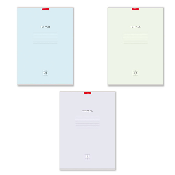 Тетрадь А4 96 л. кл. ErichKrause "Классика Pastel"  MIX-PACK