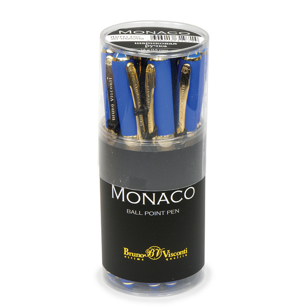 Ручка шарик. 0,5 мм "MONACO" синяя (ярко-синий корпус) 