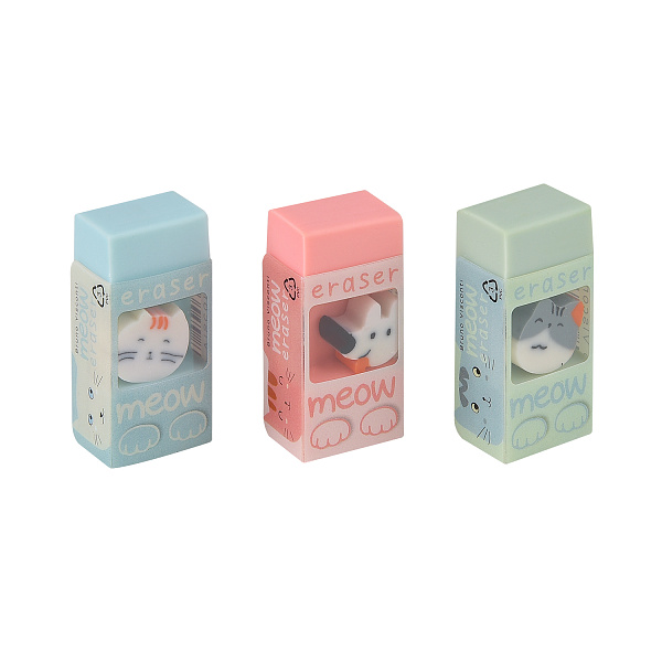 Ластик "Meow", 3 вида