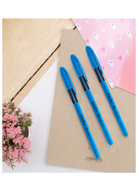 Ручка шариковая 0,5 мм Flexoffice NEON Синяя с масляными чернилами