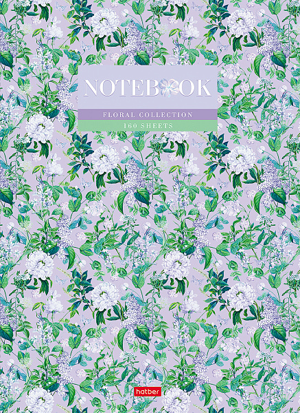 Бизнес-блокнот А4 160 л. кл. "Floral collection" тв.переплет глянц. ламин.