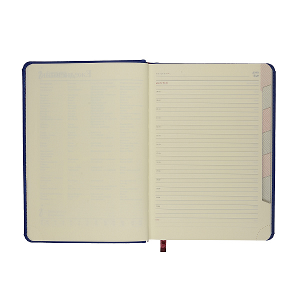 Ежедневник недат А5 с индексами "VELVET INDEX" (СИНИЙ)