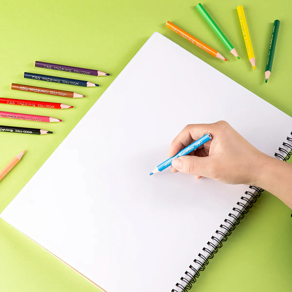 Карандаши 12 цв. Deli Enovation mini трехгран. пластик коробка/европод.