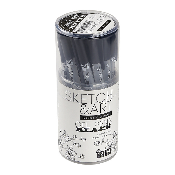 Ручка гелевая 1,0 мм Sketch&Art "UniWrite.BLACK" ЧЕРНАЯ