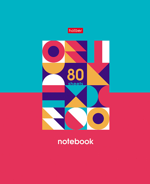 Тетрадь 80 л. кл. "Графические узоры" 65г/кв.м на скобе