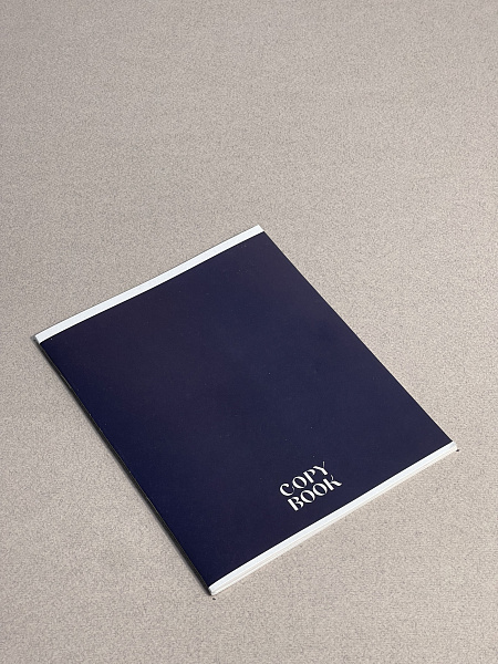 Тетрадь 36 листов, линейка, обложка мелованная бумага, блок №2, синяя