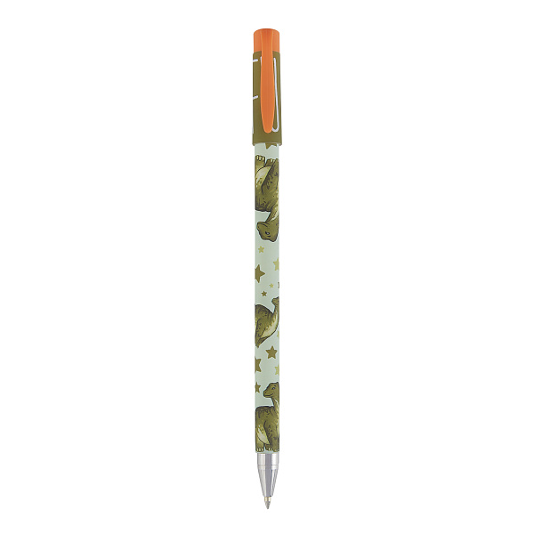 Ручка шариковая 0,5 мм "HappyWrite. FunColor.Динозавр" СИНЯЯ