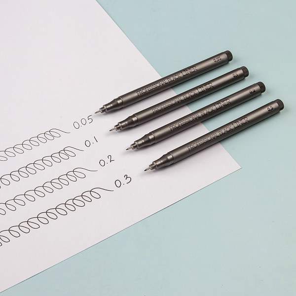 Набор линеров "SKETCH&ART" ТОНКИХ ЧЕРНОГО ЦВЕТА, 4 штуки 