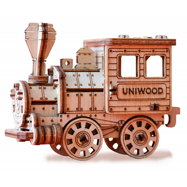Конструктор деревянный Uniwood Паровоз, 